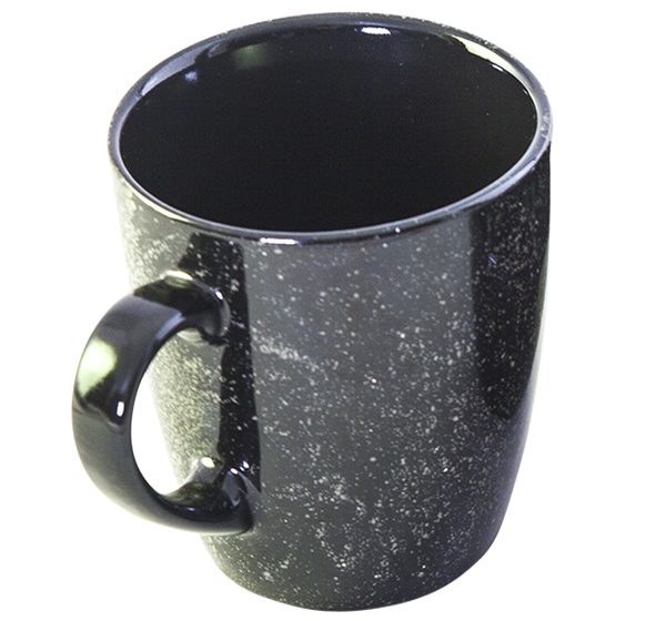 Color Coffee Mug Black Sparkle Glaze